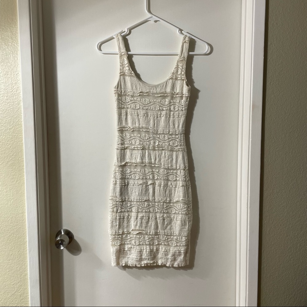 Cream/ beige body con dress